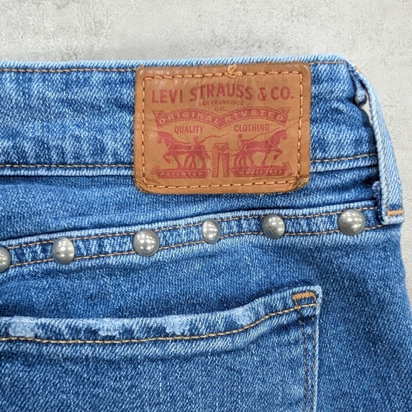 Levi's 711 Silver Stud Ankle Skinny Jeans Women's Size 28 - Picture 7 of 10